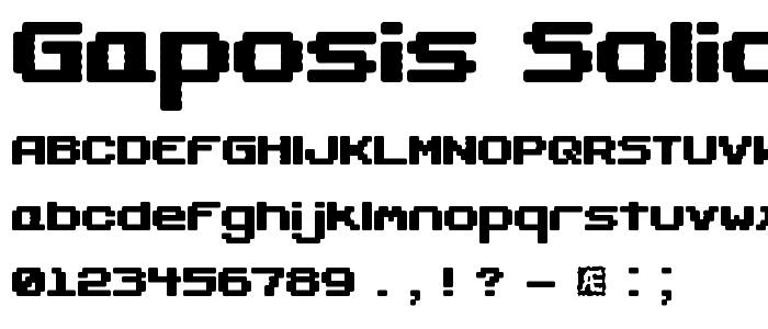 Gaposis Solid (BRK) font